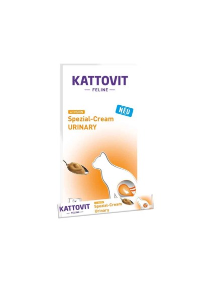 Kattovit Urinary Special Cream Υγρή Τροφή για Ενήλικες Γάτες σε Φακελάκι με Κοτόπουλο 6x15g